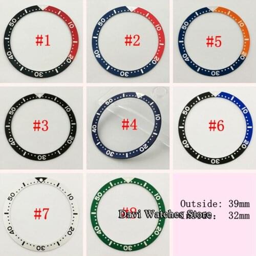 New 1PCS 39mm Aluminum Watch Bezel Insert Watch Part For Mens Automatic Watch
