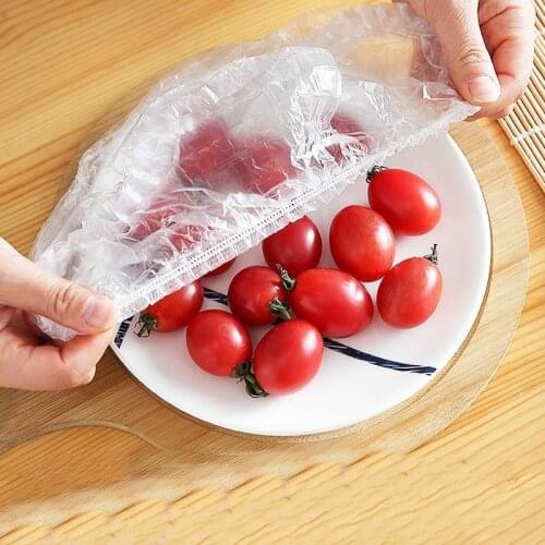 100PCS Disposable Food Storage Covers for Bowls Elastic Plate Silicone Lid Covers Vacuum Bags Saran Wrap Kitchen Food Fresh Seal