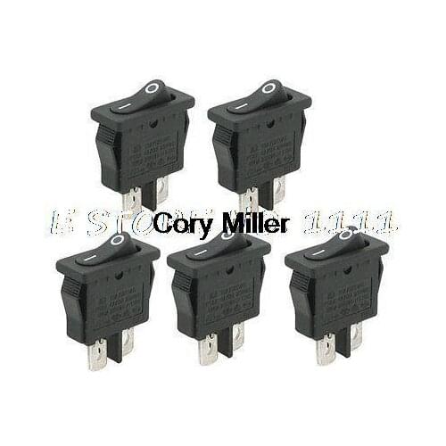 AC 250V/6A 125V/10A 2 Pins Terminal SPST On Off Rocker Switch