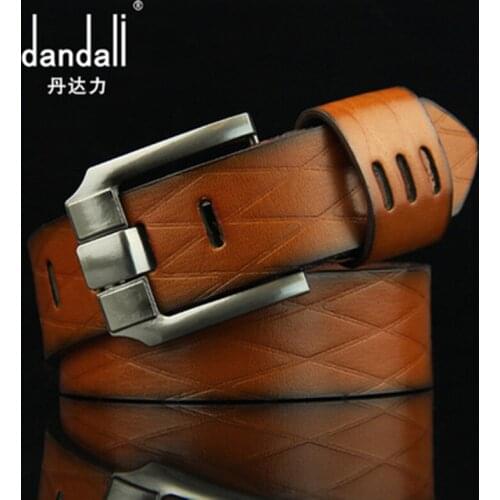 Fashion Men Belt Male Leather Belt Men Genuine Leather Strap Luxury Pin Buckle Casual Men Belt Ancy Vintage Jeans High Quality
