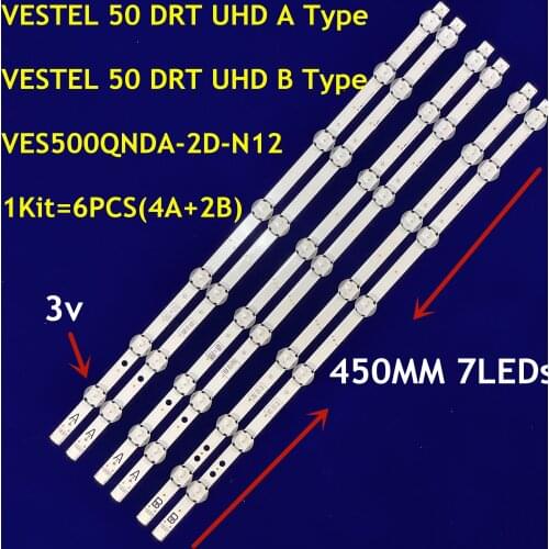 LED Strip VES500QNDA-2D-N12 VESTEL 50'' DRT UHD A/B-TYPE For 50UD6300 P50UP2038A 50U6863DB 50HK15T74U P50UP2038A 50-FUC-7020