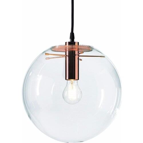 NASN LED rose gold glass Pendant Lights Glass Ball hang lamp Lustre Suspension Kitchen Lights Fixture Home hanging Lights E27
