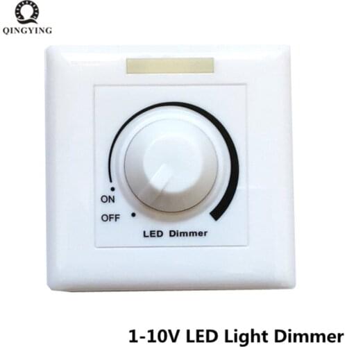 LED Knob Control Dimmer 0 -10V 1-10V LED Light Dimmer Switch AC110V 220V Brightness Easy Adjustable Recessed Installation