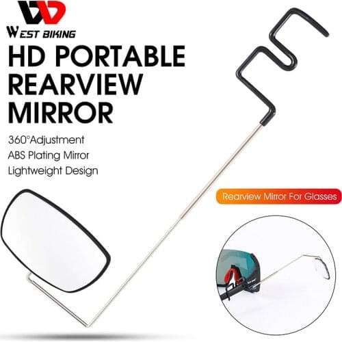 WEST BIKING HD Bicycle Rearview Mirror Ultralight Cycling Sunglasses Safety Reflector Glasses Mirrors MTB Bike Back Eyeglasses
