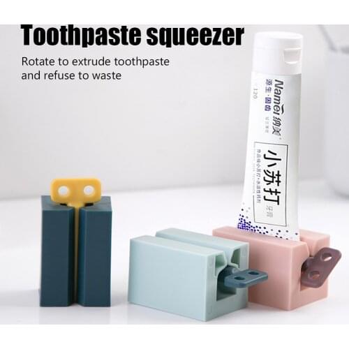 Lazy Dispenser Rolling Household Seat Holder Stand Bathroom Supplies Toothpaste Tube Squeezer Artifact Squeezer Clip-on Easy