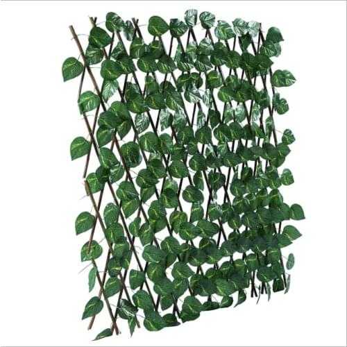 Retractable Artificial Garden Fence Expandable Fence Wood Vines Climbing Frame Gardening Plant Home Decorations
