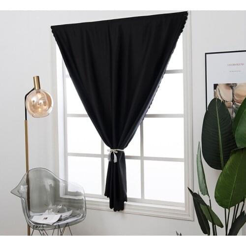 Window Shading Curtains Dust Proof Solid Color Velcro Are Suitable For Bedroom And Living Room Free Punch Installation Curtains