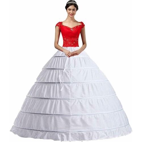 Women Crinoline Hoop Petticoats Skirt Slips Floor Length Underskirt for Wedding Dresses