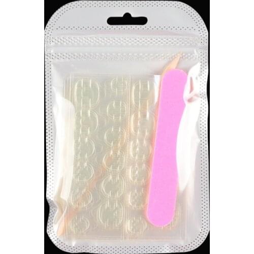 5/10 Sheets DIY Nail Tip Transparent Double Sided Self Adhesive Sticker Jelly Waterproof False Glue For False Nails Art Tool