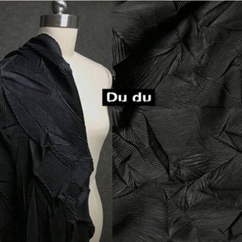 50*145cm Crushed texture Clothing Fabric Disorderly fold texture texture toothpick wrinkle cloth DIY