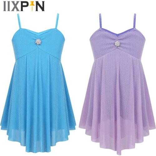 Ballet Dress leotards for girls ballerina Dress Kids Floral Rhinestone Shorty Unitard Dress Lyrical Modern Contemporary Dance