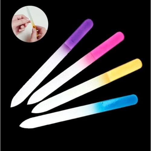 Free shipping: Durable Crystal Glass Nail File Buffer Art Files Tool wholesale 10 pcs/lot