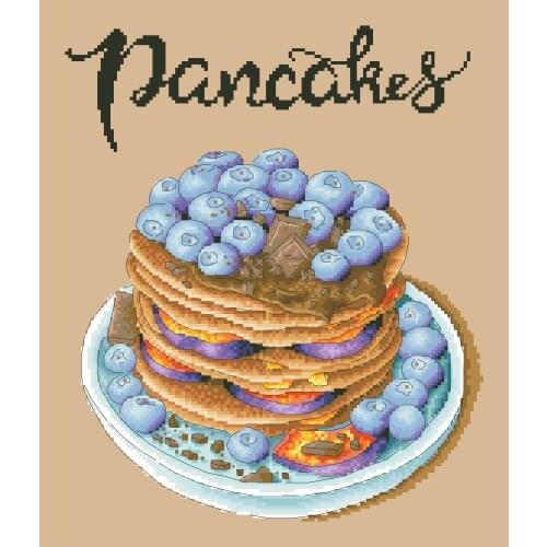 Blueberry cake 2 cross stitch kit aida 18ct 14ct 11ct count flaxen linen canvas stitches embroidery DIY handmade needlework