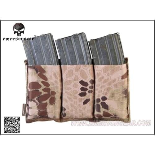 Emersongear M4 Triple Magazine Pouch Combat Tactical Molle MAG Pouch Highlander EM2388H