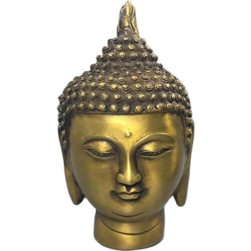 Chinese Old Copper Collection Pure Copper Buddha head