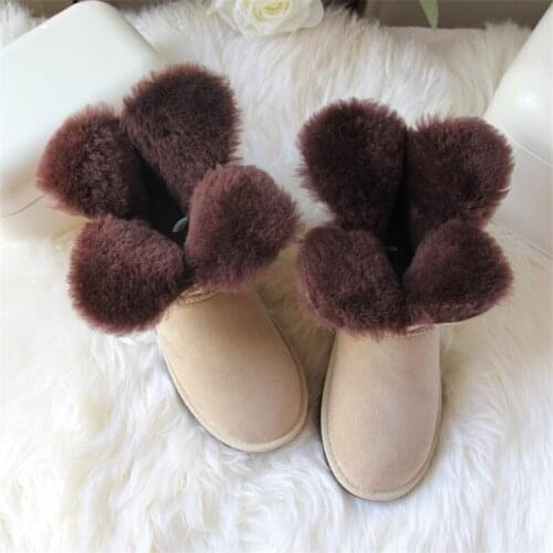 Classic Snow Boots 100% Natural Wool New Arrival 2020 Woman Winter Genuine Sheepskin Womens Boots High Quality Shoes Women