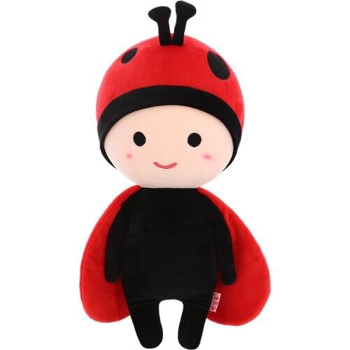 Creative Plush Toys Cartoon Toy Baby Cute Ladybug Stuffed Toys Doll Kids Sleeping Dolls Birthday New Year Gift Christmas Present