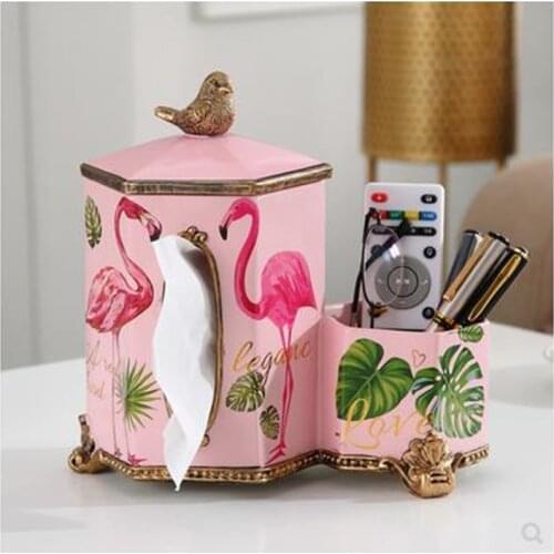 European-style multifunctional tissue box, creative home office desktop storage box, drawer box