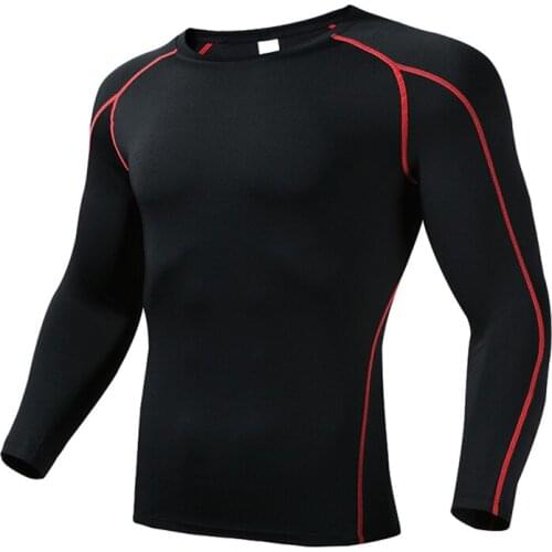 Running T Shirt Men Long Sleeve Men Base Layer Shirt Rash Guard Men Long Sleeve Compression T-Shirts Fitness Upper Clothing Gym