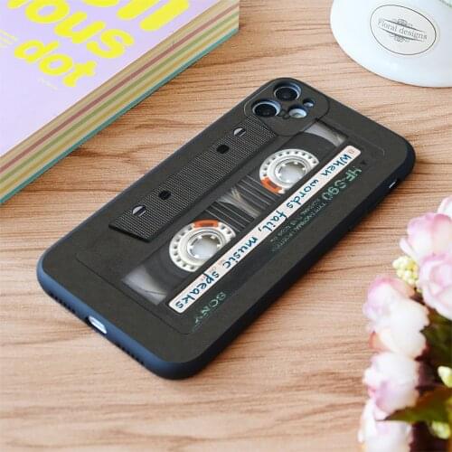 For iPhone Cassette Iphone Print Soft Matt Apple iPhone Case 6 7 8 11 12 Plus Pro X XR XS MAX SE