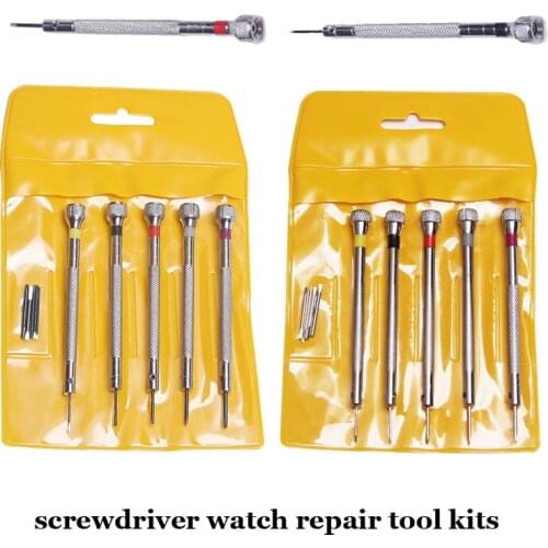 Stainless Steel Screwdriver Watch Repair Tools Kits Small Screwdrivers Awl PC Tablet Mobile Phone Watchmaker Repair Tool Set
