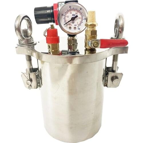 Dispenser Pressure Tank 304 Stainless Steel Pressure Barrel Dispensing Valve Fluid Dispensing Storage Bucket 1L