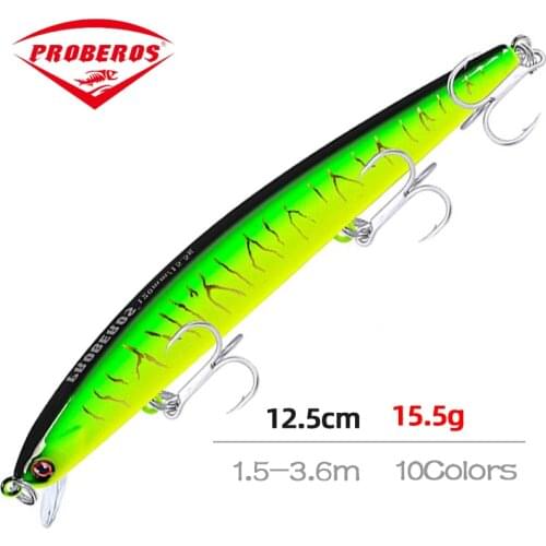 2021NEW 15.5g 12.5cm Fishing Lures 10color Minnow Wobbler Bass Trolling Artificial Hard Bait Crankbait Carp Pesca Fishing Tackle