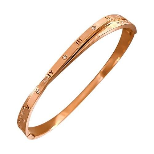 RZ021 Roman Numeral Bracelet Rose Gold Simple Net Red Temperament Cold Wind