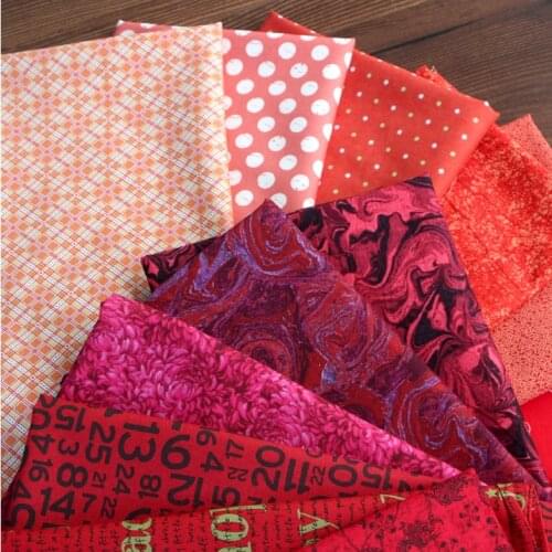 Red Printed Cartoon Kids Twill Cotton Fabric,Patchwork Cloth,DIY Sewing Quilting Fat Quarters Material For Baby&Child