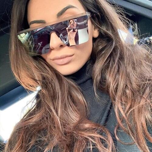 Square Oversized Sunglasses Women Luxury Brand Designer Sun Glasses Male Female Gradient Mirror Fashion Vintage Oculos De Sol
