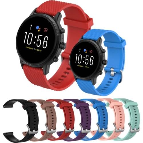 Sport Silicone Bracelet For Fossil Gen 5 Carlyle / Julianna / Garrett / Carlyle HR 22mm Wristband Strap Smart Watch Accessories
