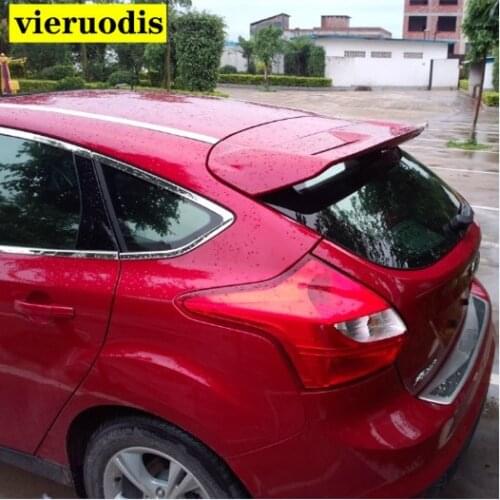 For Focus Spoiler 2012-2016 Ford Focus Hatchback Spoiler ABS plastic Material Car Rear Wing Color Rear Spoiler