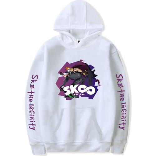 White Kids Hooed SK8 the Infinity Hoodies Sweatshirts Men Women Streetwear Oversized Pullovers Male Female Long Sleeve Pullovers