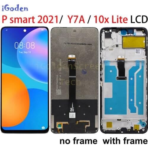 6.67"LCD Display For Huawei P Smart 2021 LCD Display Y7A Display LCD Screen Touch Digitizer Assembly for Honor 10x Lite LCD