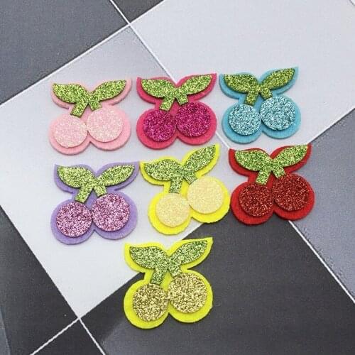 10PCS Strawberry Ball Padded Appliques For clothes DIY Baby hair Clip headwear Decor Ornament Accessories