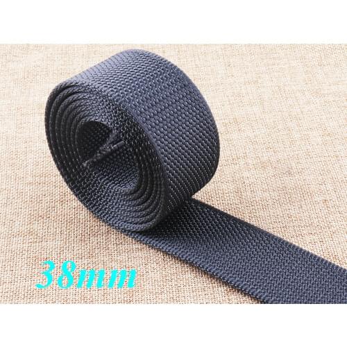 38mm Navy Blue Nylon Webbing Upholstery Strap Tote Handles Leash 1.5" Webbing Belting Bag Ribbon Pet Collars Leash