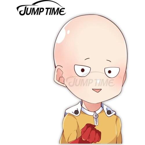 Jump Time 13 x 7.4cm Car Decor One-Punch Man Anime Avatar Car Accessories Funny Laptop Camper Waterproof Vinyl Car Stickers