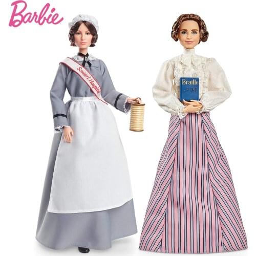 Barbie Florence Nightingale/Helen Keller Doll Inspiring Women 12-inch Wearing Blouse and Skirt Collectors Gift Toys GTJ78 GHT87