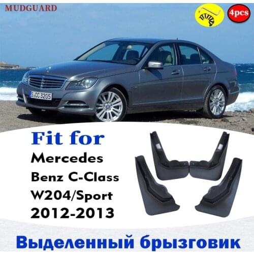 2012-2013 Mudflaps FOR Mercedes BENZ C Class W204 Sport MUDGUARD SPLASH MUD FLAP FENDER MUDGUARDS CAR ACCESSORIES AUTO STYLINE