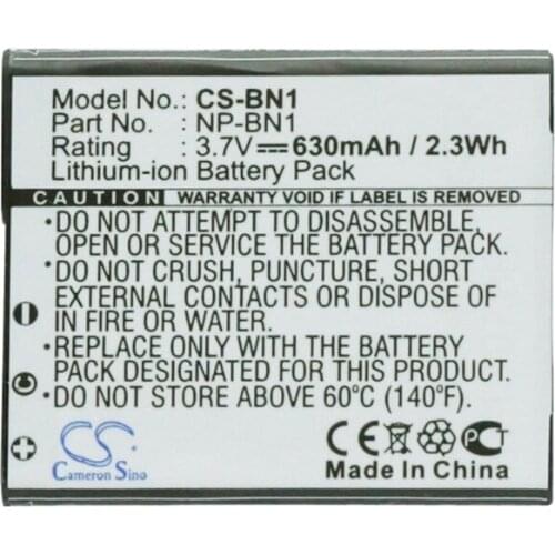 Cameron Sino 630mah battery forSONY DSC-TX7/L W310 W330 NP-BN1 DSC-W650B DSC-QX30 DSC-WX100W Camera Battery