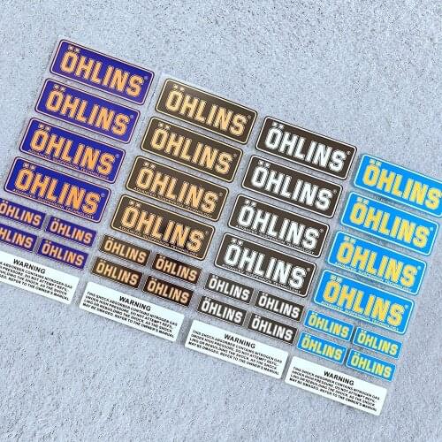 OHLINS Motorcycle Decal Decoration Logo Accessories High Reflective Suspension Shock Absorption Modified Moto Waterproof Sticker