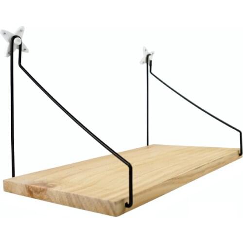 Los Fick Wooden Iron Wall Shelf Wall Mounted Storage Rack Organization for Kitchen Bedroom Home Decor Kid Room DIY Wall Decor