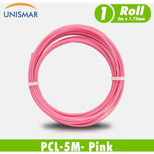 Unismar 5m DIY Toy 3D Filament for 3D Printing Pen 1.75MM PCL Filament Threads Plastic 3 d Printer For Kid Drawing Toys Pink