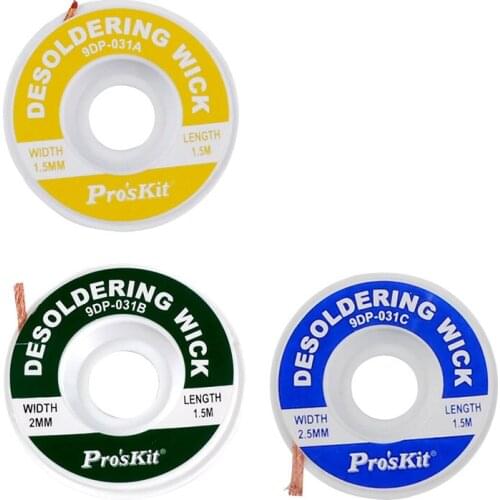 Anti-hot Desoldering wick solder wire for soldering iron tool Tin wire 2m length 1.5mm 11g/13g/16g 9DP-031A/B/C