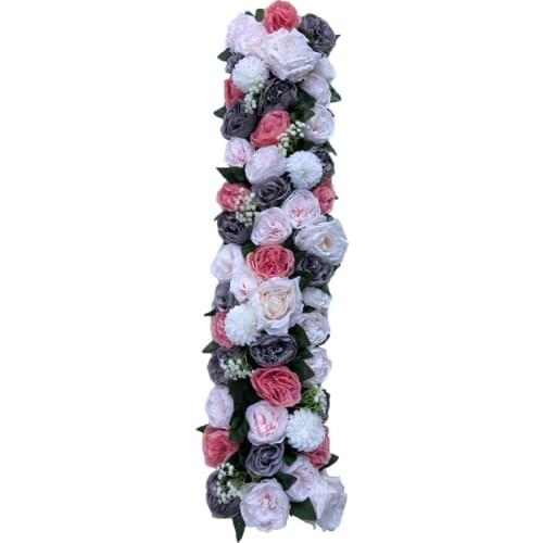 3D High Quality Artificial Flower Wall And Fake Flowers Runner And Arch Flowers For Wedding Background Decoration
