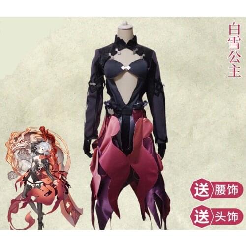 Costume Made SINoALICE Snow White Cosplay Costume Women Hallowee Gorgeous Uniforms Outfit H