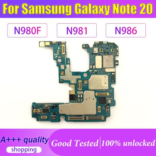 Original Motherboard For Samsung Galaxy Note 20 N980F N981B N986B N981U Android Logic Board Clean IMEI Unlocked