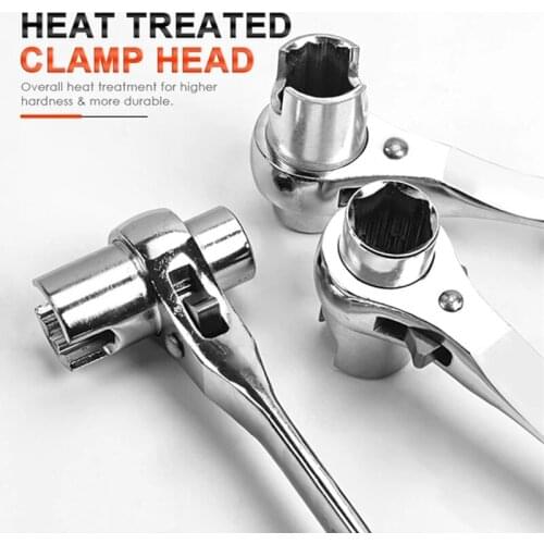 U-Type Ratchet Wrench Set Adjustable Universal Spanner Double-Way Rotation Hex Socket Dual-Use Portable Repair Tool