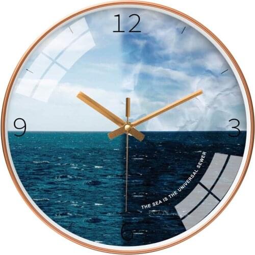INS Nordic Wall Clock Modern Living Room Creative Sea Watch Home Bedroom Silent Clocks Wall Home Decor Relogio Parede