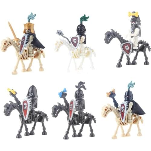 Ninja Skeleton Medieval Castle Knight Warriors Animal Hores Building Blocks Singer Heroes DIY Collection Toy For Boys Gifts